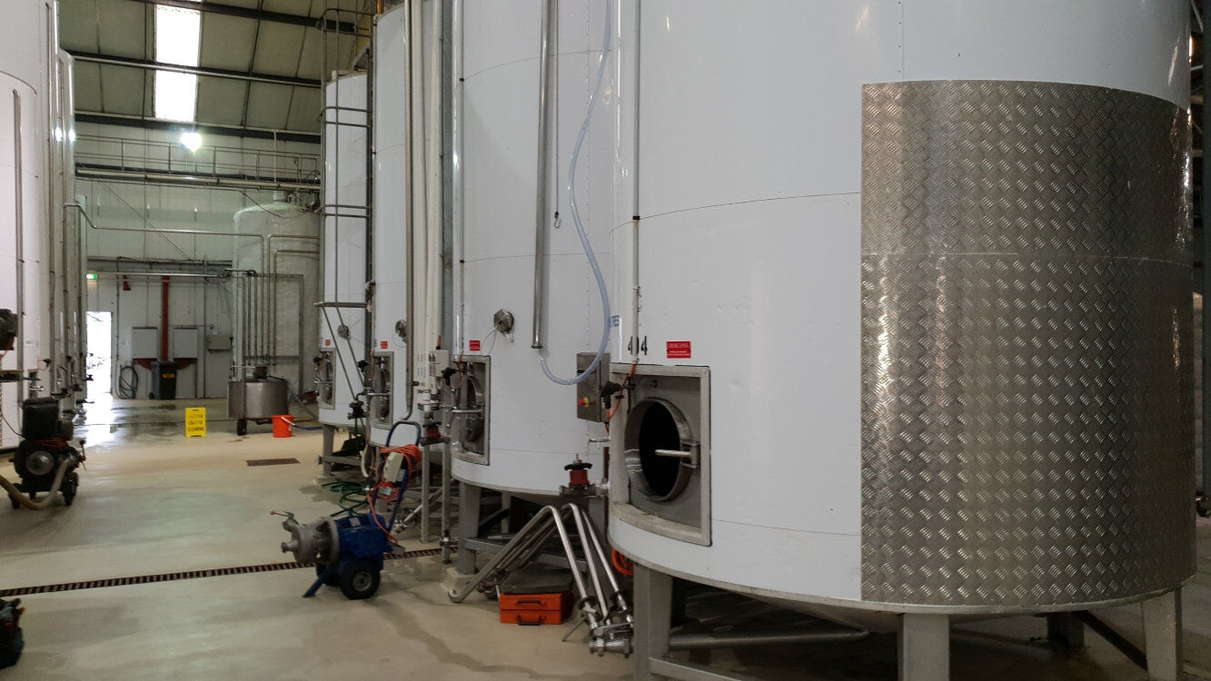 Brown Brothers winery storage vats